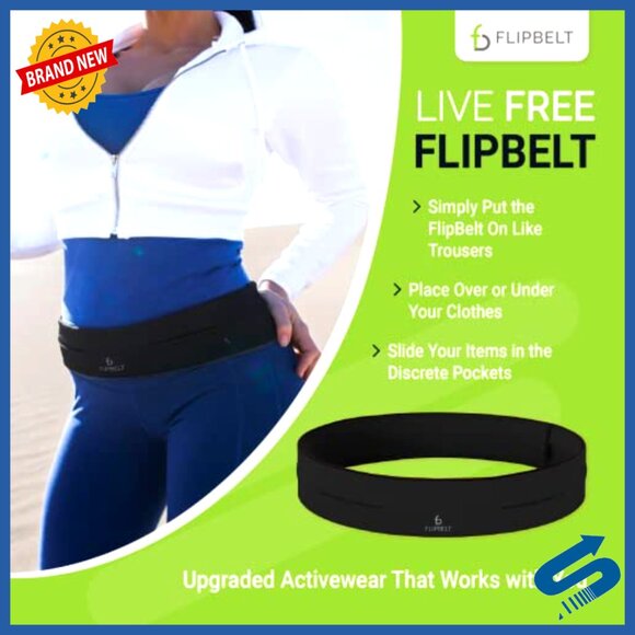 XXS Running Waist Belt with 4 Pockets, Moisture-Wicking Polyester, Unisex main image 5